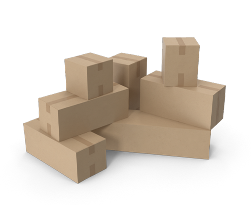 Stapel von Kartons