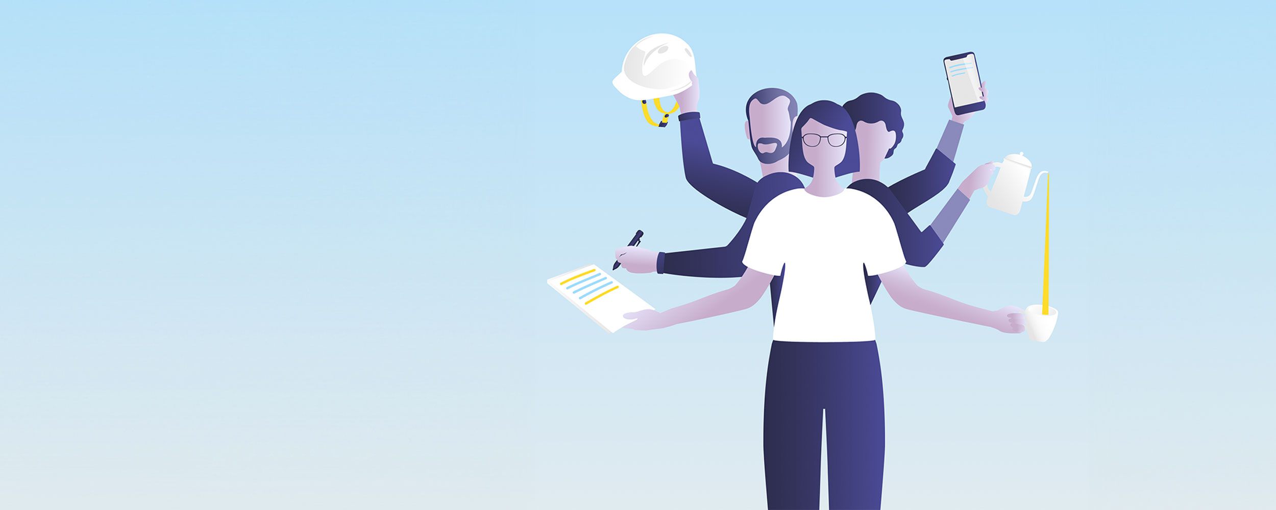 Zwei Arbeiter verladen Geschirr in einem Lager.